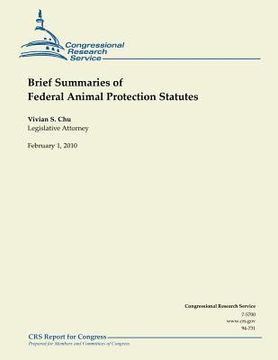 portada Brief Summaries of Federal Animal Protection Statutes (en Inglés)