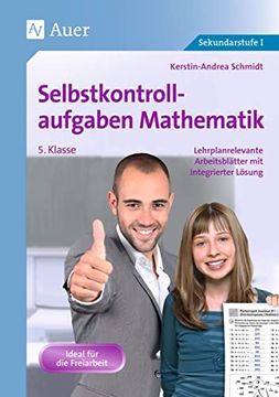 portada Selbstkontrollaufgaben Mathematik Klasse 5: Lehrplanrelevante Arbeitsblätter mit Integrierter Lösung (en Alemán)