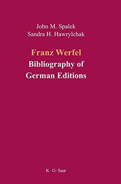 portada Franz Werfel: Bibliography of German Editions (in English)