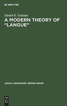 portada A Modern Theory of "Langue" (Janua Linguarum. Series Minor) (en Inglés)