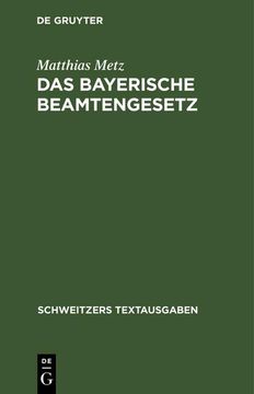 portada Das Bayerische Beamtengesetz 