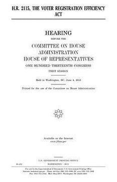 portada H.R. 2115, the Voter Registration Efficiency Act (in English)