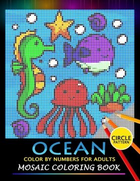 portada Ocean Color by Numbers for Adults: Mosaic Coloring Book Stress Relieving Design Puzzle Quest
