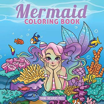 portada Mermaid Coloring Book: For Kids Ages 4-8, 9-12 (Coloring Books for Kids) 