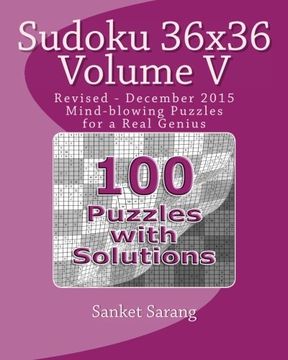 portada Sudoku 36x36 Vol V: Mind-blowing Puzzles for a Real Genius