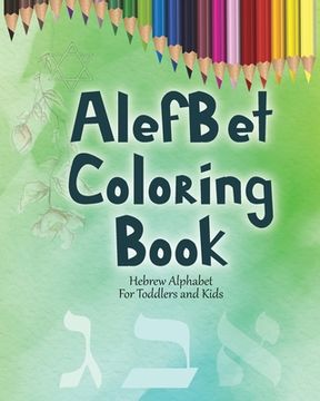 portada AlefBet Coloring Book: Hebrew Alphabet on floral background