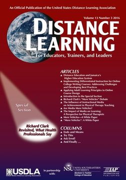 portada Distance Learning Volume 13 Issue 3 2016 (en Inglés)