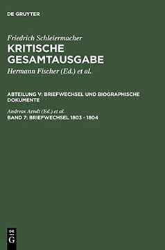 portada Briefwechsel 1803 - 1804: (Briefe 1541 - 1830): Kritische Gesamtausgabe: Briefwechsel und Biographische Dokumente Abteilung 5 (Briefwechsel und Biographische Dokumente (Briefe 1541-1830)) (en Alemán)
