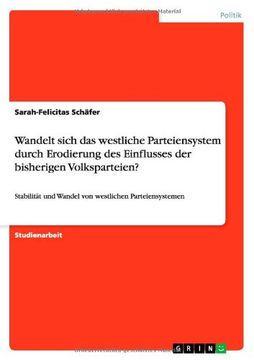 portada Wandelt sich das westliche Parteiensystem durch Erodierung des Einflusses der bisherigen Volksparteien? (German Edition)