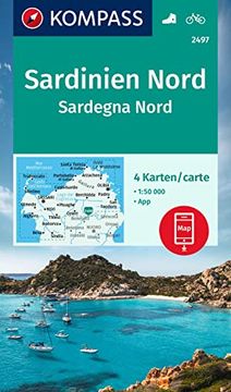 portada Kompass Wanderkarten-Set 2497 Sardinien Nord / Sardegna Nord (4 Karten) 1: 50. 000 (en Alemán)