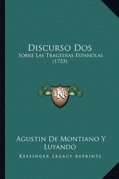 portada Discurso Dos: Sobre las Tragedias Espanolas (1753)