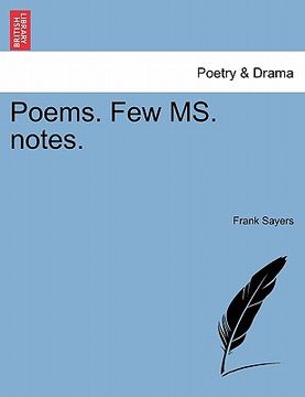 portada poems. few ms. notes. (en Inglés)