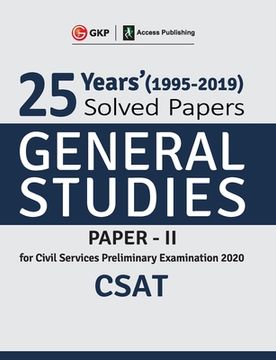 portada 25 Years Solved Papers 1995-2019 General Studies Paper II CSAT for Civil Services Preliminary Examination 2020 (en Inglés)