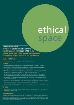 portada Ethical Space Vol. 19 Issue 3/4 (en Inglés)