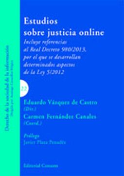 portada Estudios sobre justicia online (Dcho. Sociedad Informacion)