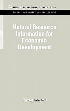 portada natural resource information for economic development (en Inglés)