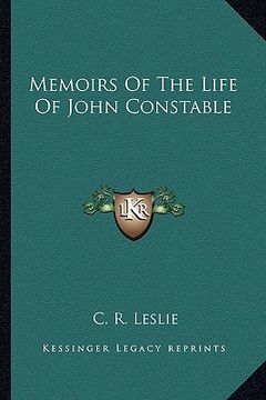 portada memoirs of the life of john constable