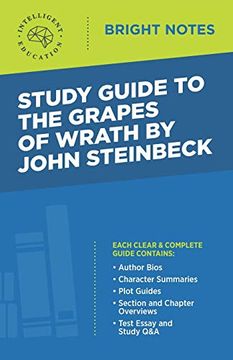 portada Study Guide to the Grapes of Wrath by John Steinbeck (Bright Notes) (en Inglés)
