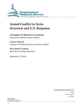 portada Armed Conflict in Syria: Overview and U.S. Response (CRS Reports)