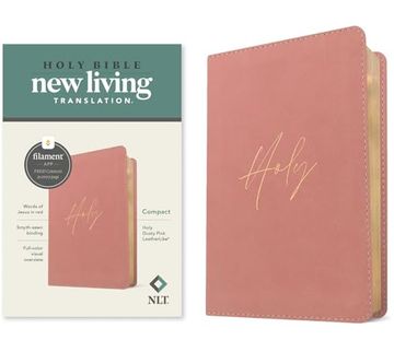 portada Nlt Compact Bible, Filament Enabled (Leatherlike, Holy Dusty Pink, red Letter) (en Inglés)