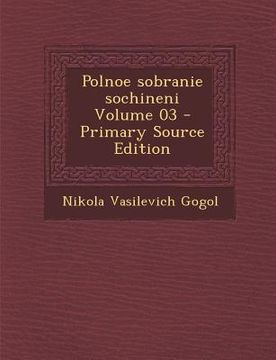 portada Polnoe Sobranie Sochineni Volume 03 (en Ruso)