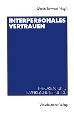 portada Interpersonales Vertrauen: Theorien und Empirische Befunde (in German)
