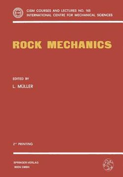 portada rock mechanics: course held at the department of mechanics of solids (en Inglés)