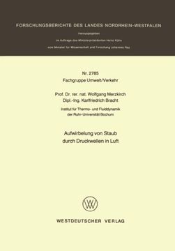 portada Aufwirbelung von Staub durch Druckwellen in Luft (Forschungsberichte des Landes Nordrhein-Westfalen) (German Edition)
