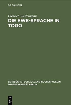 portada Die Ewe-Sprache in Togo (en Alemán)