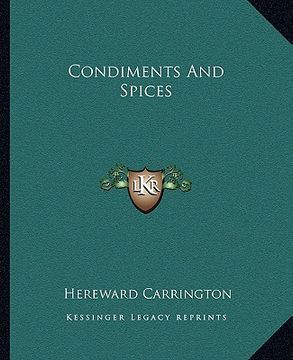 portada condiments and spices (in English)
