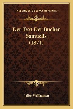 portada Der Text Der Bucher Samuelis (1871) (in German)