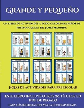 portada Hojas de Actividades Para Preescolar (Grande y Pequeño): Este Libro Contiene 30 Fichas con Actividades a Todo Color Para Niños de 4 a 5 Años (in Spanish)