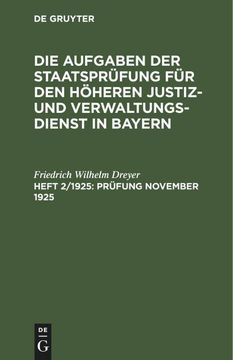 portada Prüfung November 1925 (en Alemán)