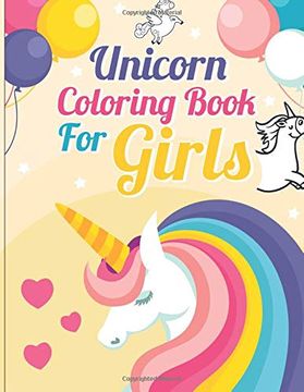 portada Unicorn Coloring Book for Girls: Unicorn Coloring and Activity Book for Kids (Volume 1) (en Inglés)