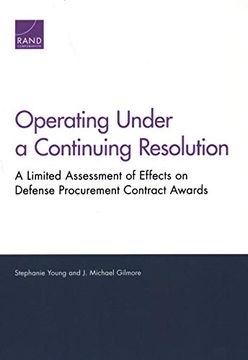 portada Operating Under a Continuing Resolution (in English)