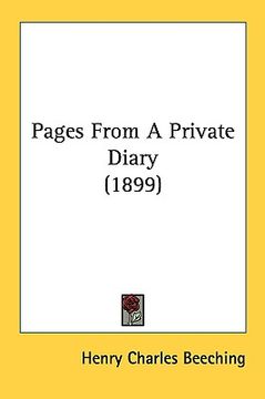 portada pages from a private diary (1899) (en Inglés)