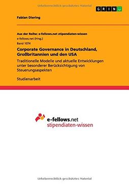portada Corporate Governance in Deutschland, Großbritannien und den USA