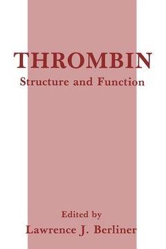 portada Thrombin: Structure and Function (en Inglés)
