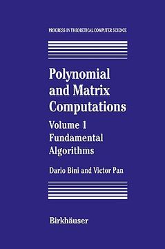portada polynomial and matrix computations: fundamental algorithms (en Inglés)