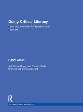 portada doing critical literacy: texts and activities for students and teachers