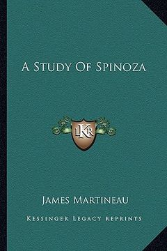 portada a study of spinoza (en Inglés)