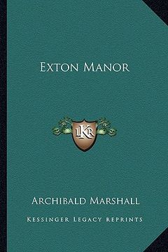 portada exton manor (en Inglés)