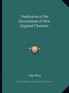portada vindication of the government of new england churches (en Inglés)