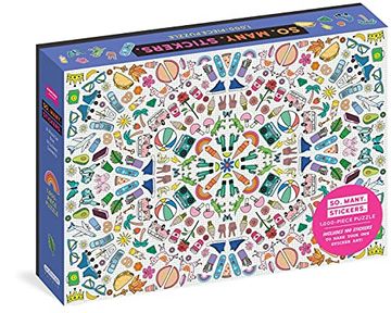 portada So. Many. Stickers. 1,000-Piece Puzzle: A Puzzle for Sticker Lovers: Includes 100 Stickers to Make Your own Sticker art (Workman Puzzles) 