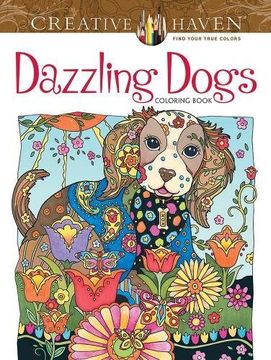 portada Creative Haven Dazzling Dogs Coloring Book (in English)