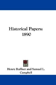 portada historical papers: 1890 (en Inglés)