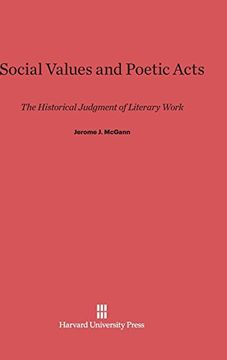 portada Social Values and Poetic Acts 