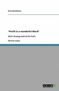portada "profit is a wonderful word"