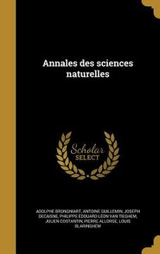 portada Annales des sciences naturelles (en Francés)