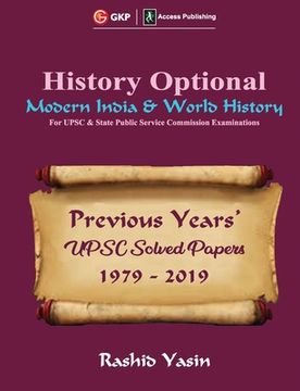 portada History Optional - Modern India & World History - Previous Year's Upsc Solved Papers 1979-2019 (en Inglés)